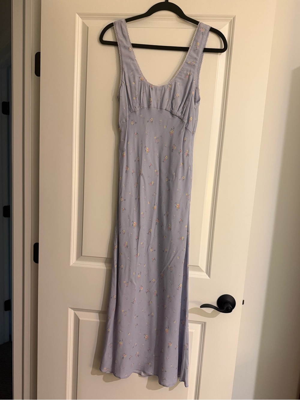 Rumored North Country Midi Dress in forget-me-not blue